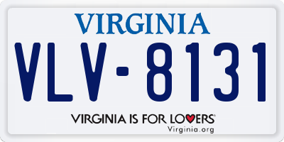 VA license plate VLV8131