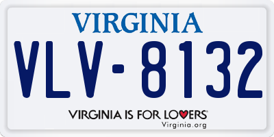 VA license plate VLV8132