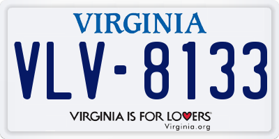 VA license plate VLV8133