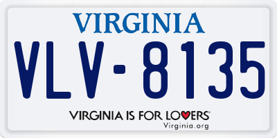 VA license plate VLV8135