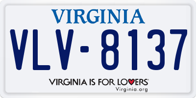 VA license plate VLV8137