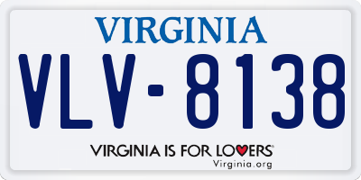 VA license plate VLV8138