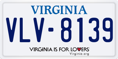 VA license plate VLV8139