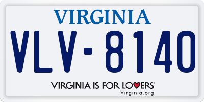 VA license plate VLV8140