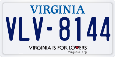 VA license plate VLV8144