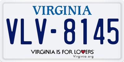 VA license plate VLV8145