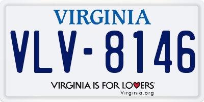 VA license plate VLV8146