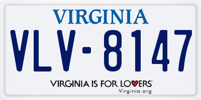 VA license plate VLV8147