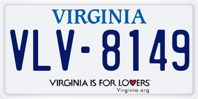 VA license plate VLV8149