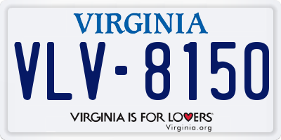 VA license plate VLV8150