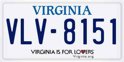 VA license plate VLV8151