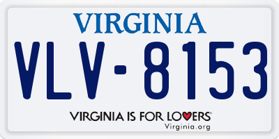 VA license plate VLV8153