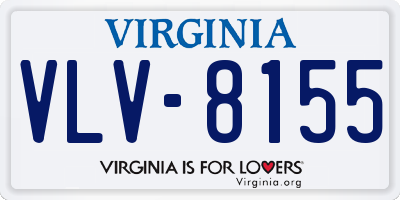 VA license plate VLV8155