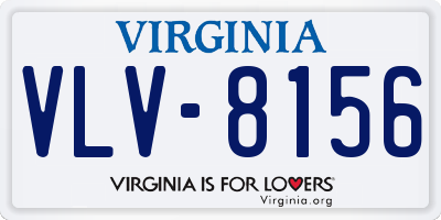 VA license plate VLV8156