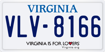 VA license plate VLV8166