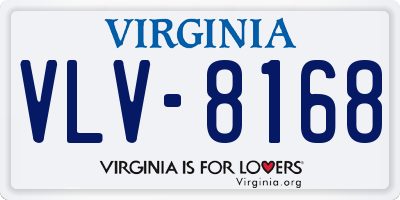 VA license plate VLV8168