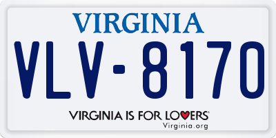 VA license plate VLV8170