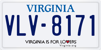 VA license plate VLV8171