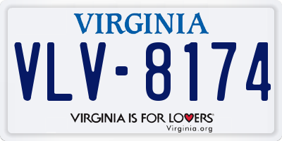 VA license plate VLV8174