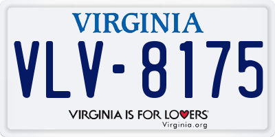 VA license plate VLV8175