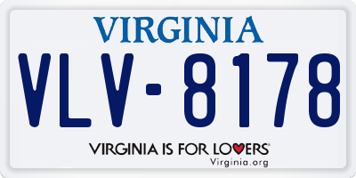 VA license plate VLV8178