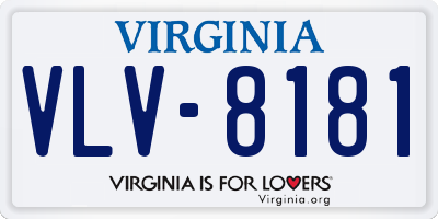 VA license plate VLV8181