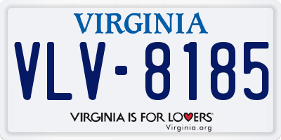 VA license plate VLV8185