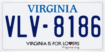 VA license plate VLV8186