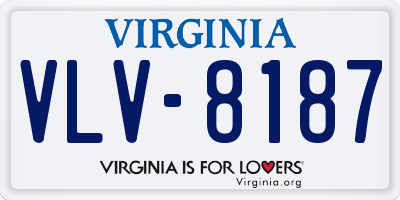 VA license plate VLV8187