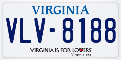 VA license plate VLV8188