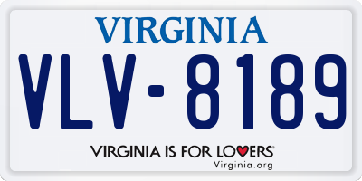 VA license plate VLV8189