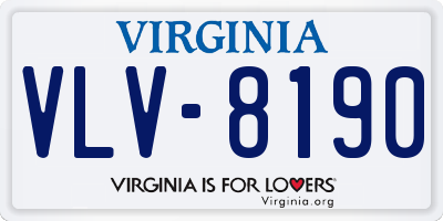 VA license plate VLV8190