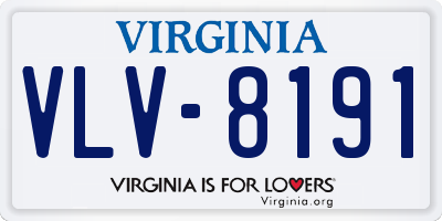 VA license plate VLV8191