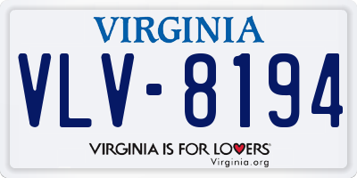 VA license plate VLV8194