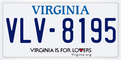 VA license plate VLV8195