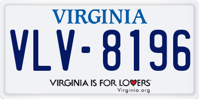 VA license plate VLV8196