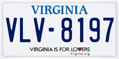 VA license plate VLV8197