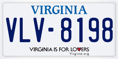 VA license plate VLV8198