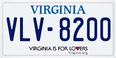 VA license plate VLV8200