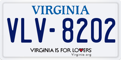 VA license plate VLV8202