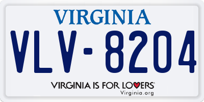 VA license plate VLV8204