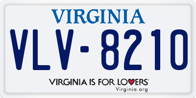 VA license plate VLV8210