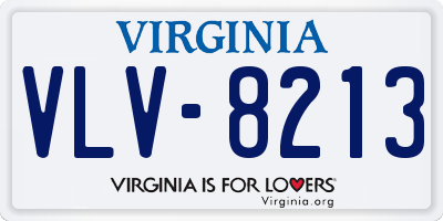 VA license plate VLV8213