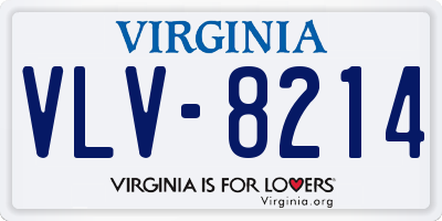 VA license plate VLV8214