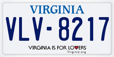 VA license plate VLV8217