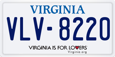 VA license plate VLV8220