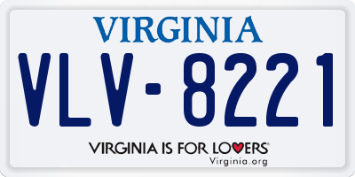 VA license plate VLV8221