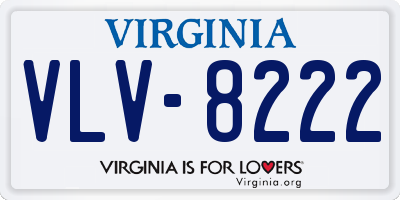 VA license plate VLV8222