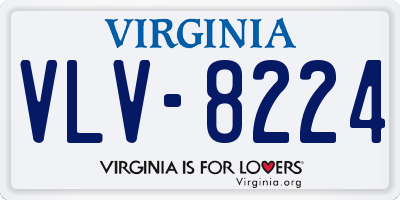 VA license plate VLV8224