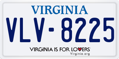 VA license plate VLV8225